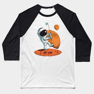 Astronaut playing golf in space Baseball T-Shirt